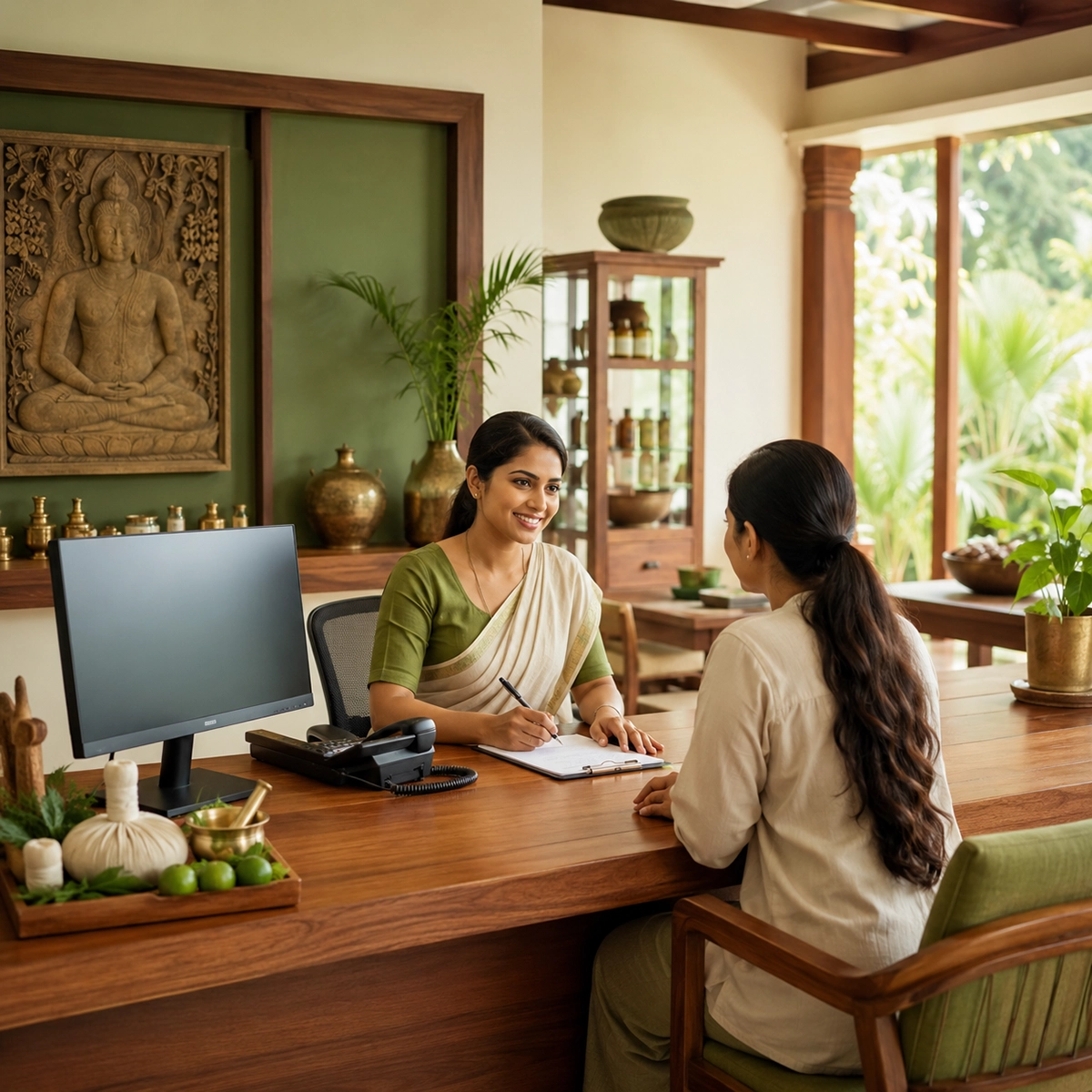 Friendly appointment booking support at DEVYA CEYLON Ayurveda Centre in Kandy Sri Lanka